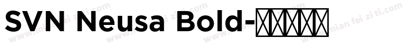 SVN Neusa Bold字体转换